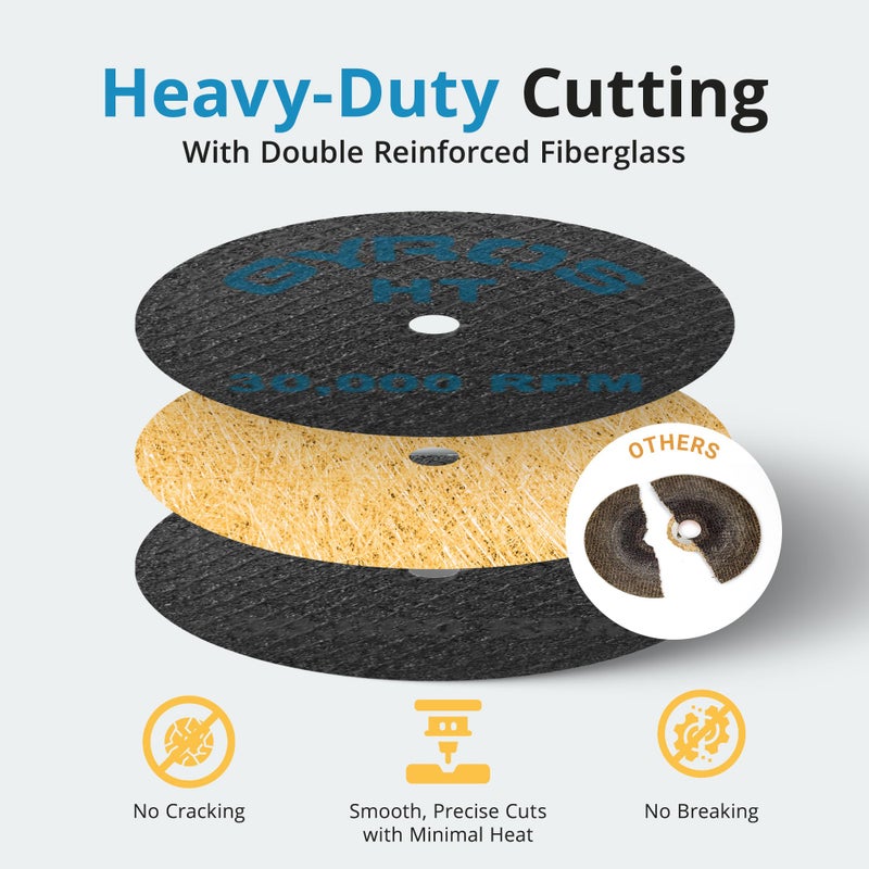 Gyros HT 11-32208/12 Fiberglass Reinforced Cut Off Wheel, 2-Inch Diameter, 12-Pack by Gyros - Image 5